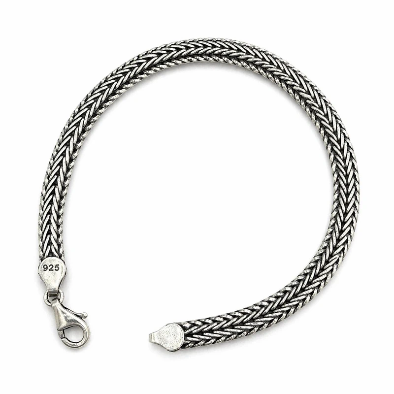 925 silver braided chain bracelet 925 silver braided chain bracelet
