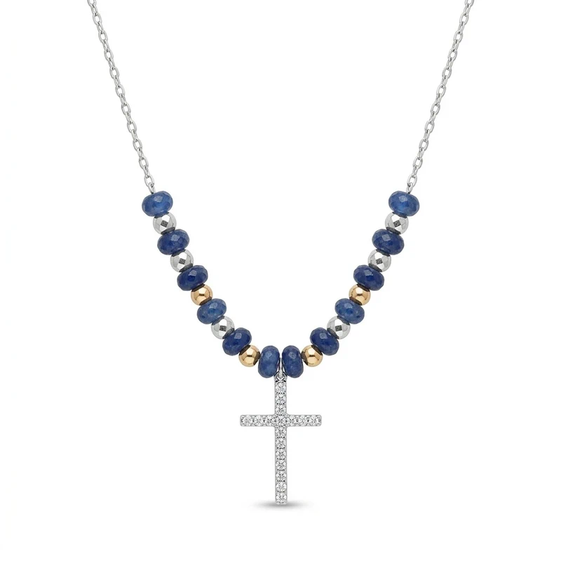 925 sterling silver beaded cross necklace 925 sterling silver beaded cross necklace