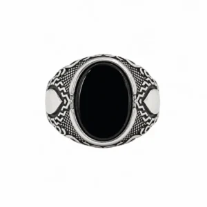 925 silver black onyx classic signet ring
