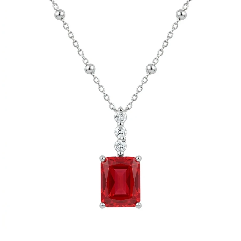 925 silver cushion cut necklace 925 silver cushion cut necklace