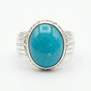 925 silver turquoise stone statement ring (فيروز)