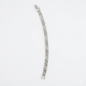 925 silver greek key link bracelet