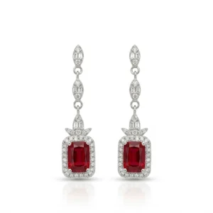 925 silver cut drop earrings