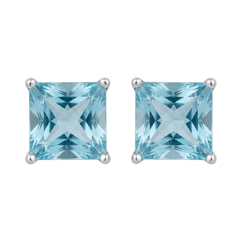 925 silver square zircon stud earrings 925 silver square zircon stud earrings