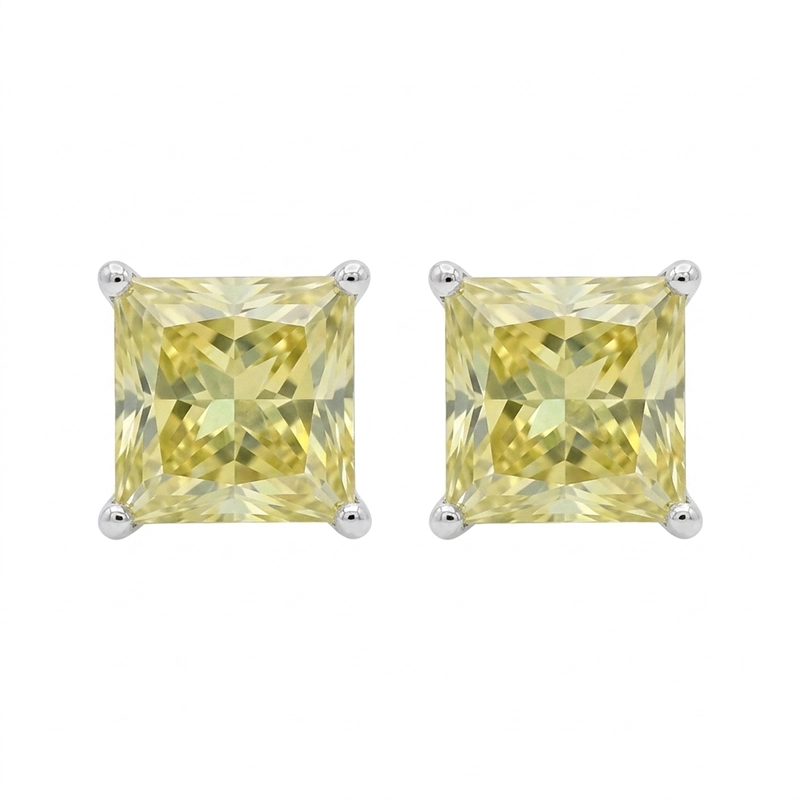 925 silver square zircon stud earrings 925 silver square zircon stud earrings