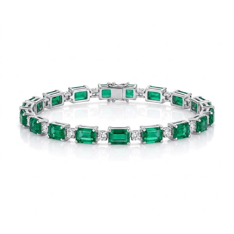 925 sterling silver green stone tennis style bracelet 925 sterling silver green stone tennis style bracelet