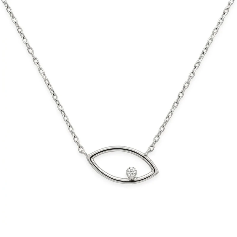 925 sterling silver minimal evil eye necklace 925 sterling silver minimal evil eye necklace