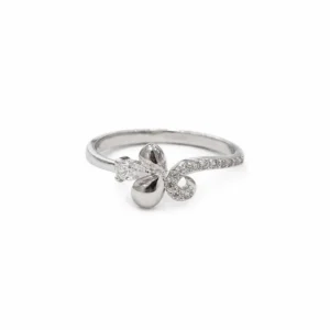 925 silver butterfly zircon open ring