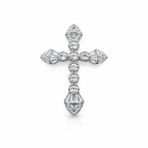 925 silver diamond cross pendant