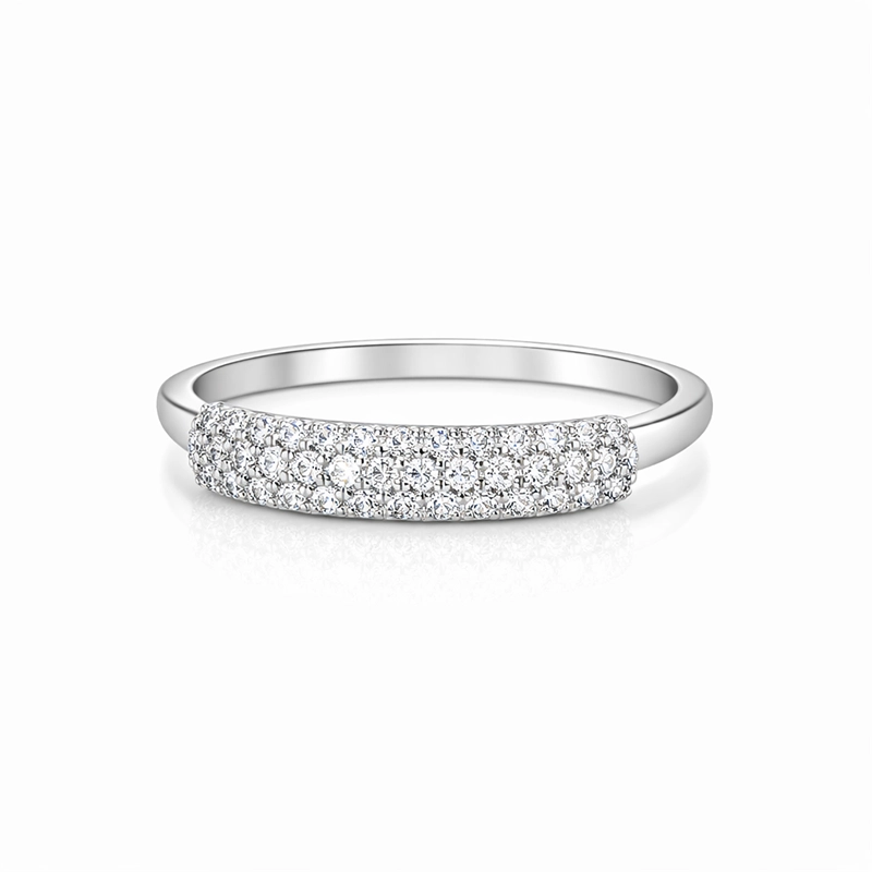 925 silver pavé band ring 925 silver pavé band ring
