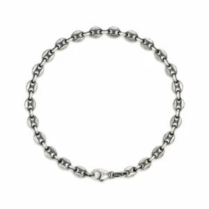 925 silver vintage link chain bracelet