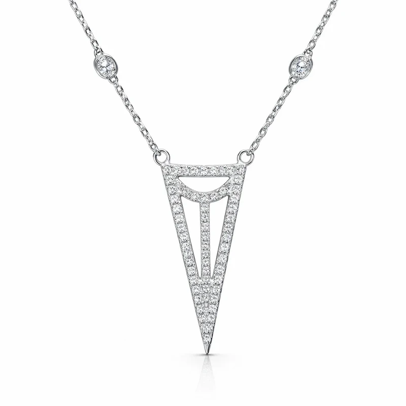 925 sterling silver geometric triangle pendant necklace 925 sterling silver geometric triangle pendant necklace