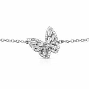 925 silver butterfly crystal bracelet