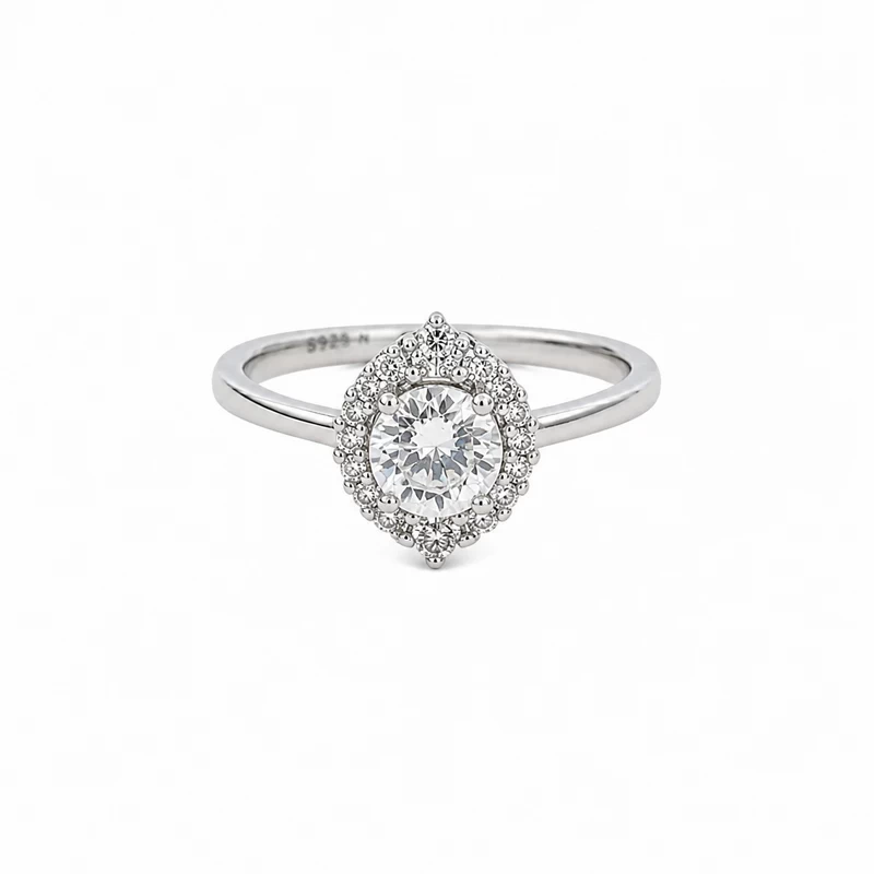 925 silver teardrop halo ring 925 silver teardrop halo ring