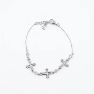 925 silver cross zircon bracelet
