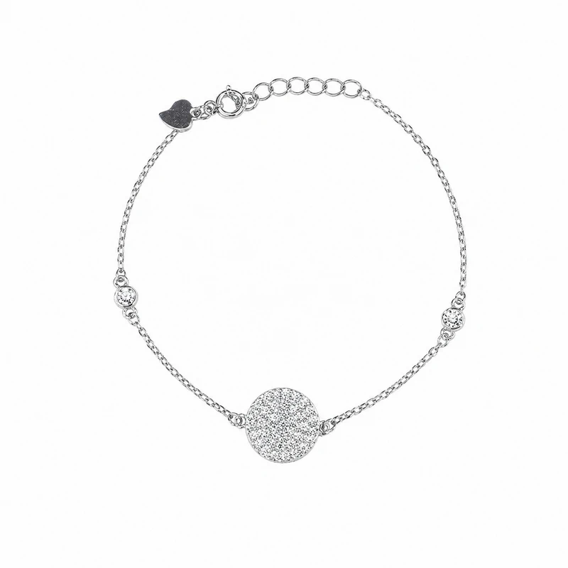 925 silver pavé circle zircon bracelet 925 silver pavé circle zircon bracelet