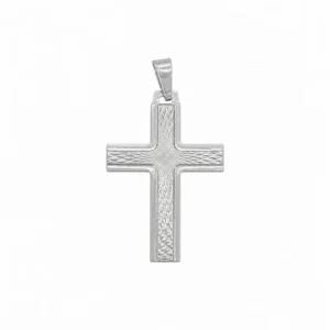 925 silver textured cross pendant