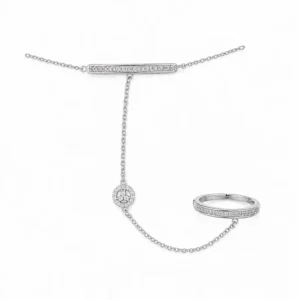 925 silver hand chain ring bracelet