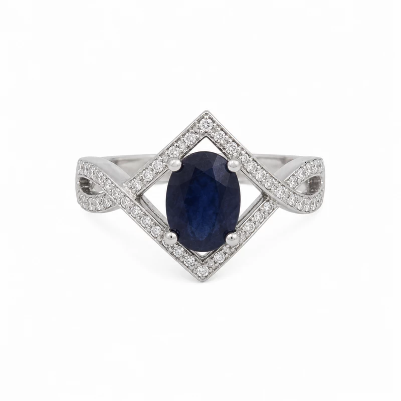 925 silver sapphire zircon ring 925 silver sapphire zircon ring