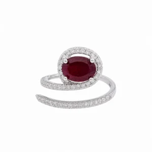925 silver ruby wrap ring