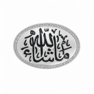 925 silver ma shaaallah zircon brooch