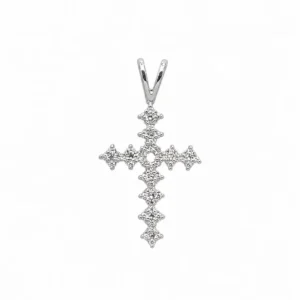 925 silver stone cross pendant