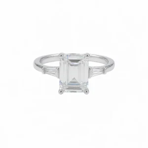 925 silver emerald cut elegance ring