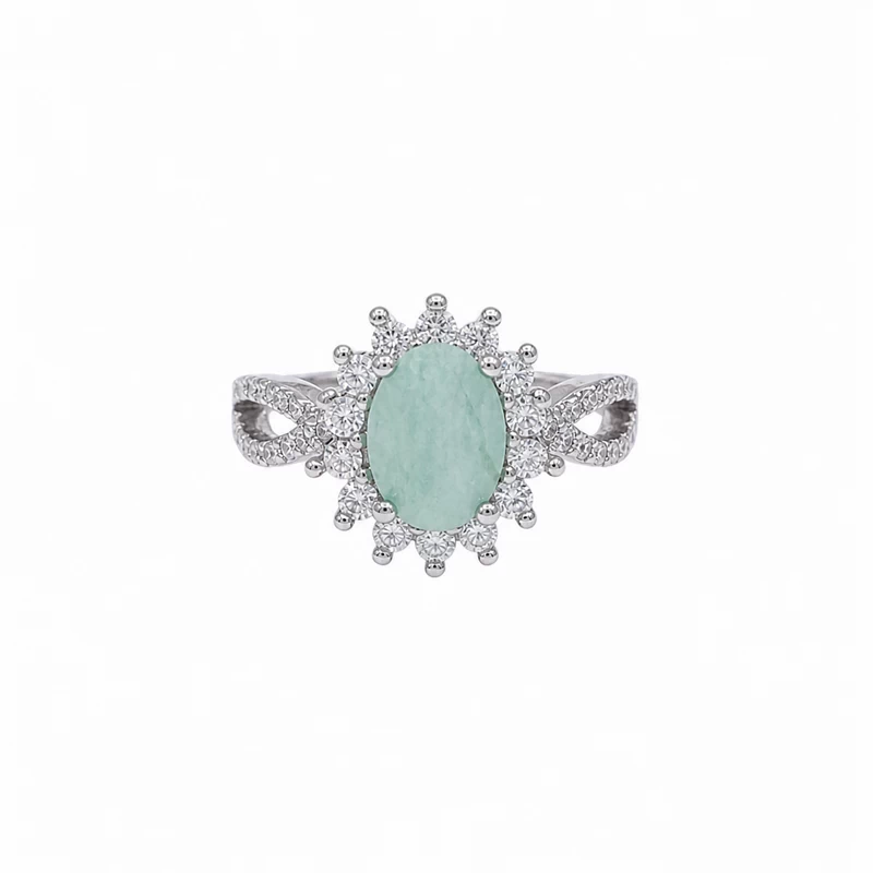 925 silver emerald blossom ring 925 silver emerald blossom ring