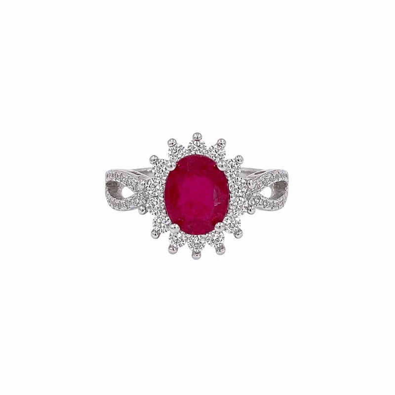 925 silver ruby blossom ring 925 silver ruby blossom ring