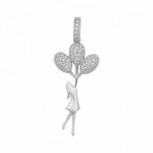 925 silver balloon girl pendant