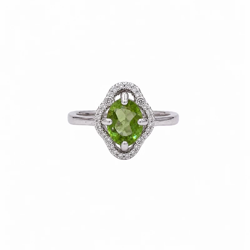 925 silver peridot halo ring 925 silver peridot halo ring