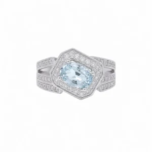 925 silver aquamarine majesty ring