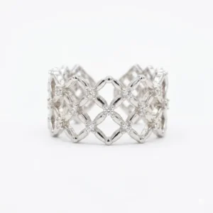 925 silver lattice luxe ring