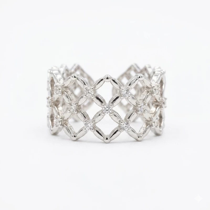 925 silver lattice luxe ring 925 silver lattice luxe ring