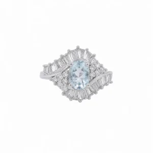925 silver aquamarine radiance ring