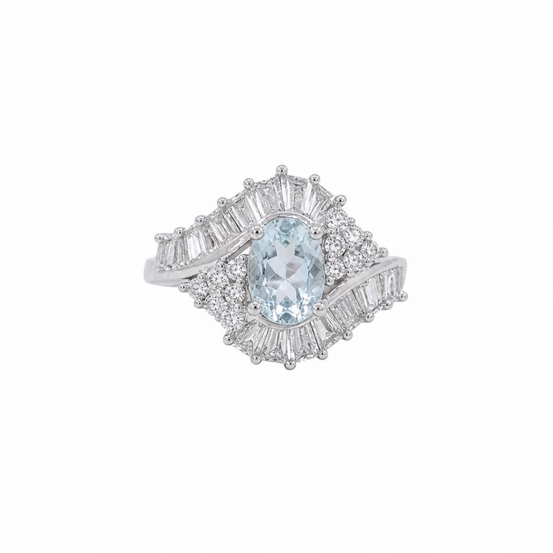 925 silver aquamarine radiance ring 925 silver aquamarine radiance ring