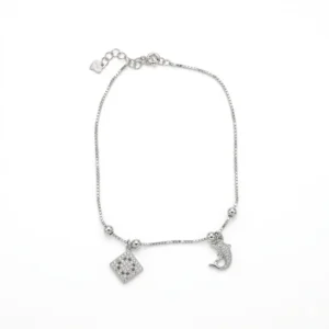 925 silver lucky charms anklet