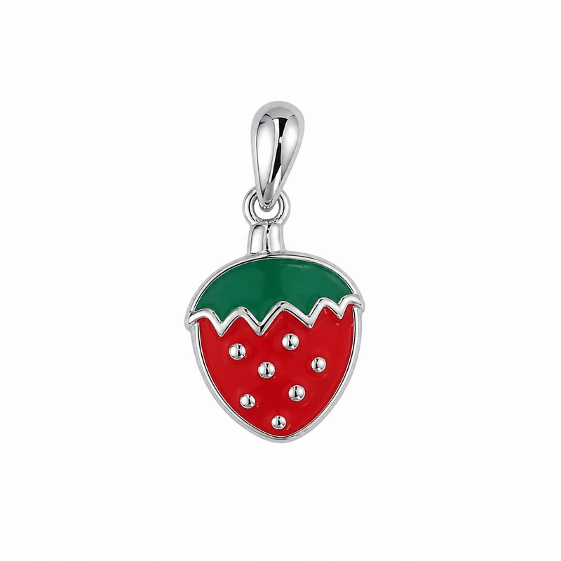 925 silver strawberry pendant 925 silver strawberry pendant