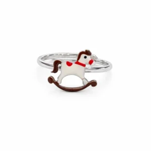 925 silver rocking horse ring