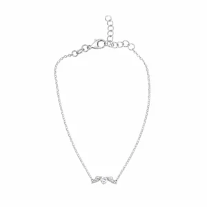 925 silver triple heart minimal bracelet