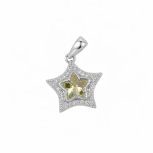 925 silver star stone pendant