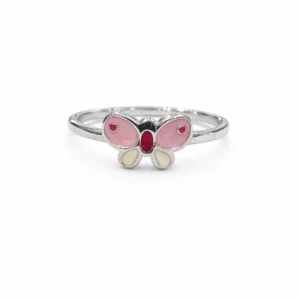 925 silver butterfly enamel ring