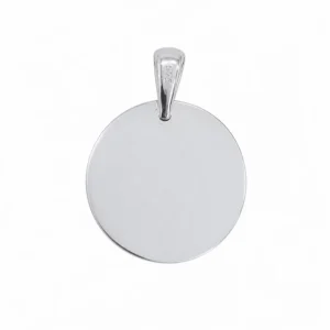 925 silver engravable round pendant