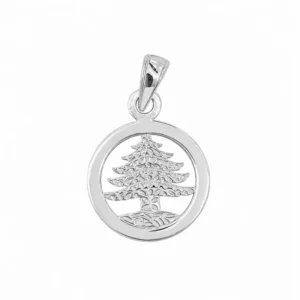 925 silver cedar tree pendant