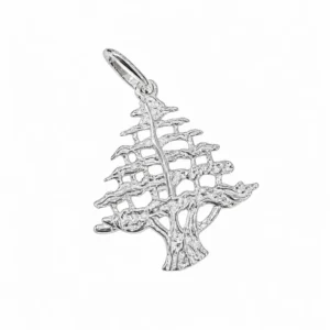 925 silver lebanese cedar tree pendant