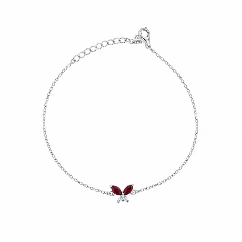 925 silver red bloom bracelet 925 silver red bloom bracelet