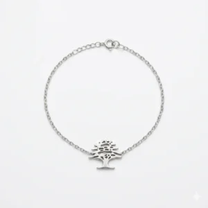 925 silver cedar tree bracelet