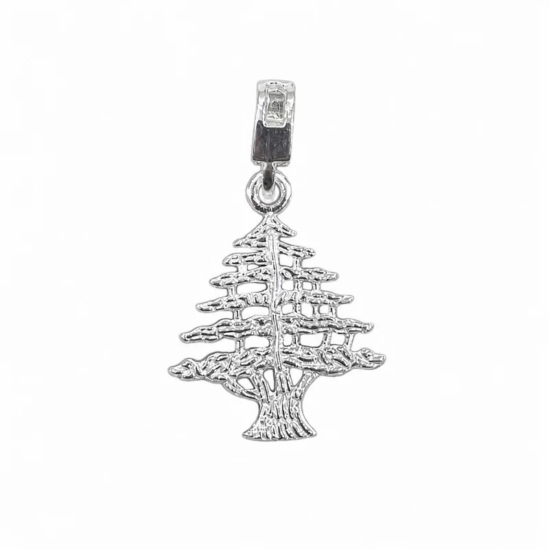 925 silver lebanese cedar tree charm 925 silver lebanese cedar tree charm