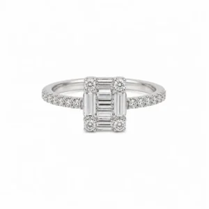 925 silver emerald cut elegance ring