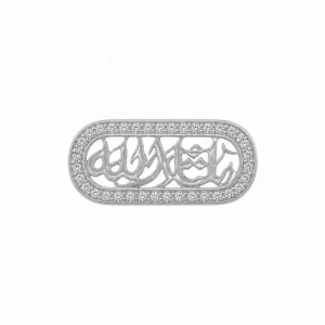 925 silver mashallah zircon brooch